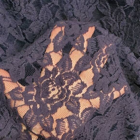 Beige by Eci Women's Royal Blue Dress w/ Lace Overlay Plus Size 14 - Picture 4 of 7